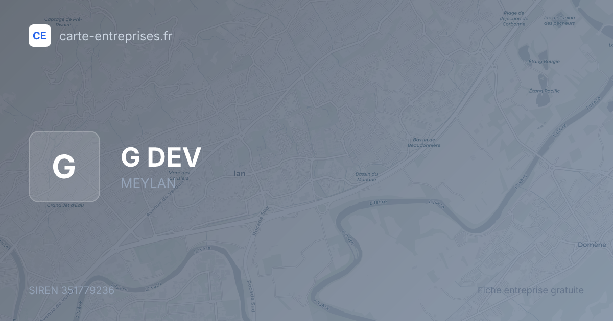 G DEV — 351779236 — fiche entreprise