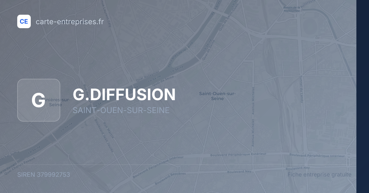G.DIFFUSION — 379992753 — fiche entreprise