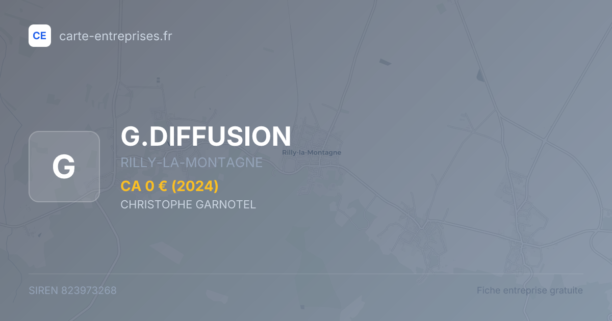 G.DIFFUSION — 823973268 — fiche entreprise