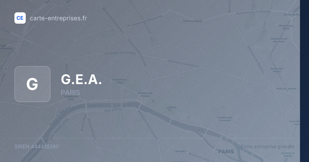 G.E.A. — 444413280 — fiche entreprise