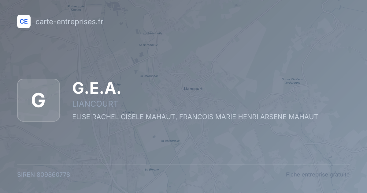 G.E.A. — 809860778 — fiche entreprise