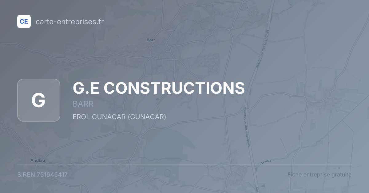 G.E CONSTRUCTIONS — 751645417 — fiche entreprise