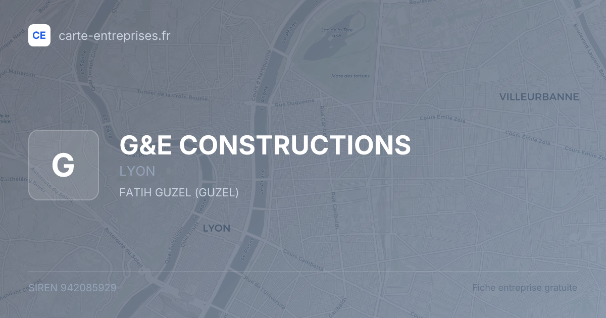 G&E CONSTRUCTIONS — 942085929 — fiche entreprise