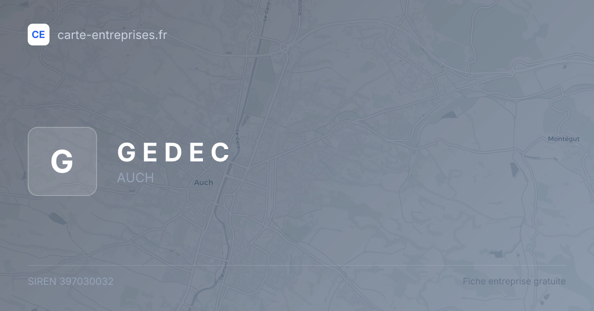 G E D E C — 397030032 — fiche entreprise