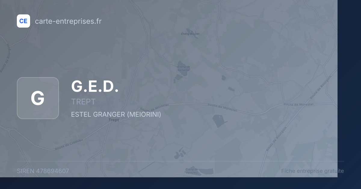 G.E.D. — 478694607 — fiche entreprise