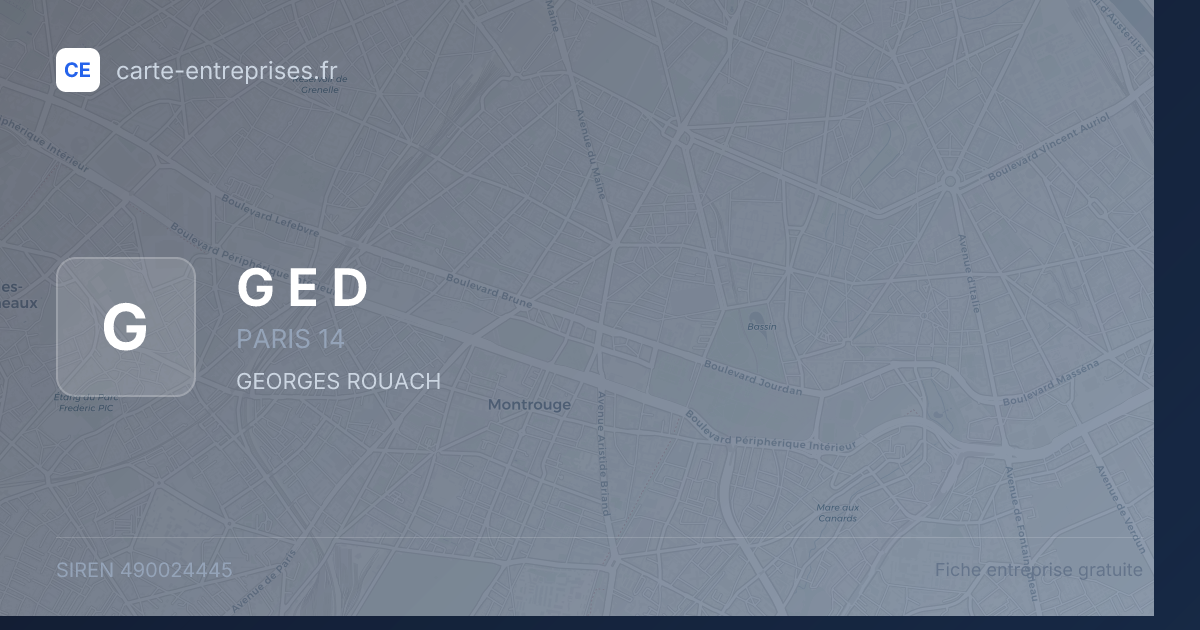G E D — 490024445 — fiche entreprise