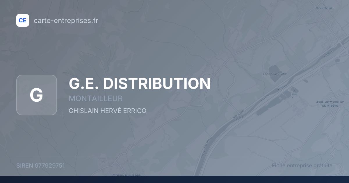 G.E. DISTRIBUTION — 977929751 — fiche entreprise