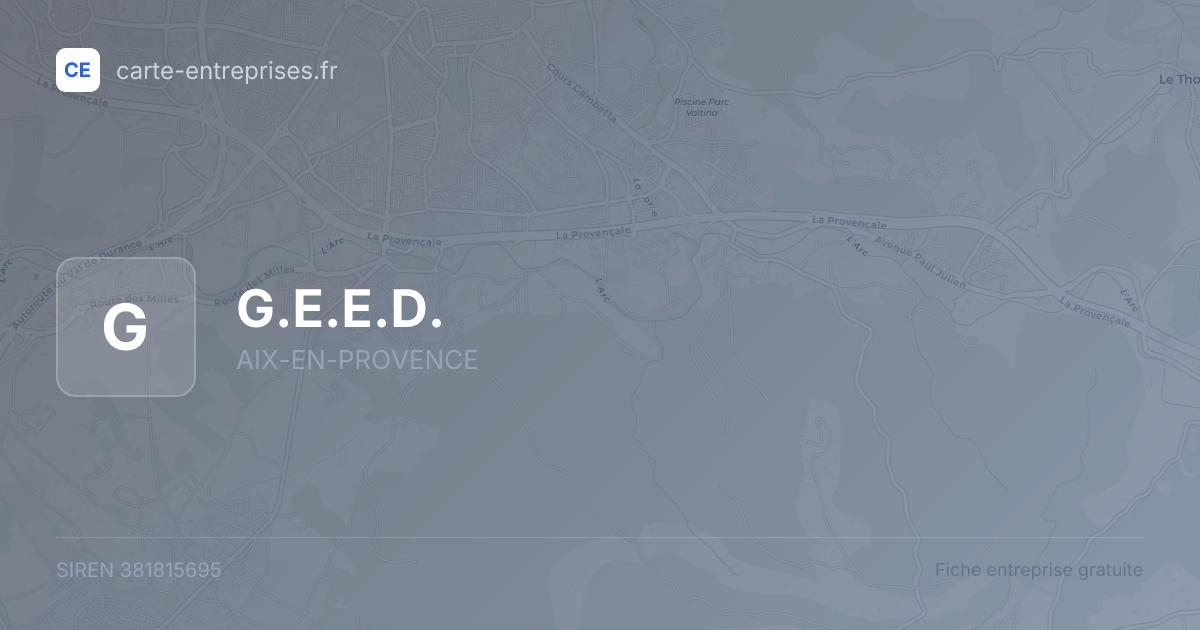 G.E.E.D. — 381815695 — fiche entreprise