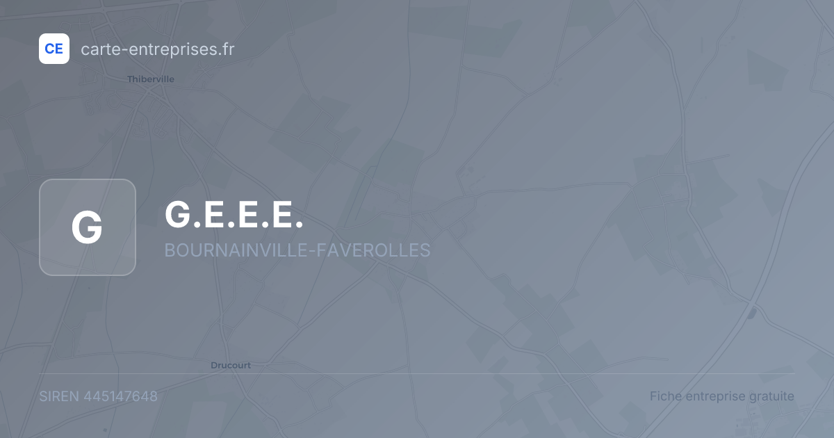 G.E.E.E. — 445147648 — fiche entreprise