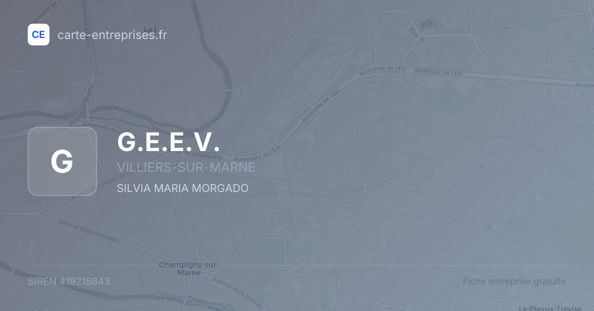 G.E.E.V. — 419215843 — fiche entreprise