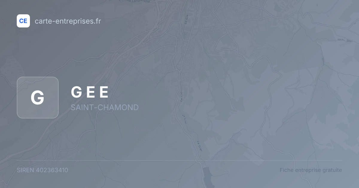 G E E — 402363410 — fiche entreprise