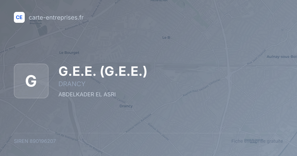 G.E.E. — 890196207 — fiche entreprise