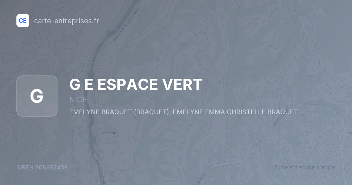 G E ESPACE VERT — 808892459 — fiche entreprise
