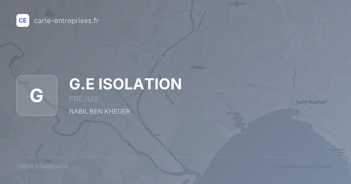 G.E ISOLATION — 934990474 — fiche entreprise