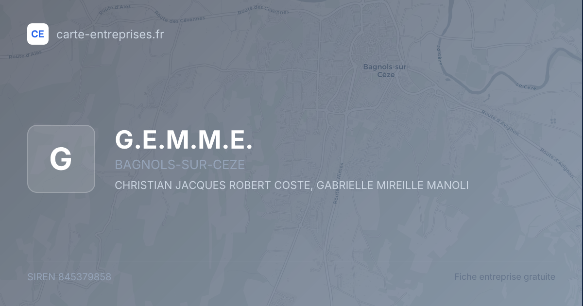 G.E.M.M.E. — 845379858 — fiche entreprise