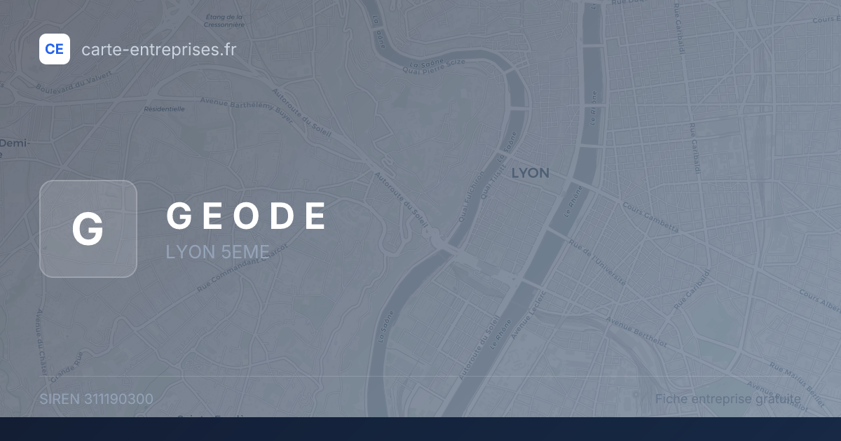 G E O D E — 311190300 — fiche entreprise