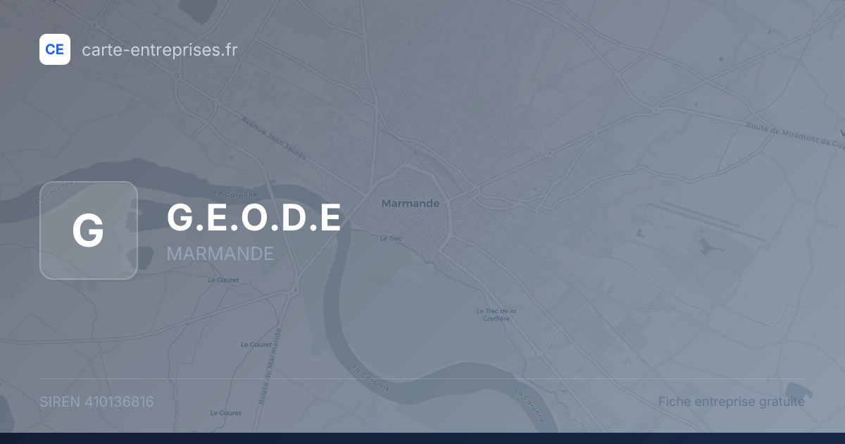 G.E.O.D.E — 410136816 — fiche entreprise