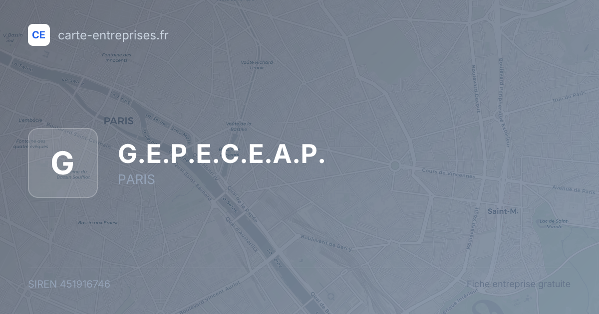 G.E.P.E.C.E.A.P. — 451916746 — fiche entreprise