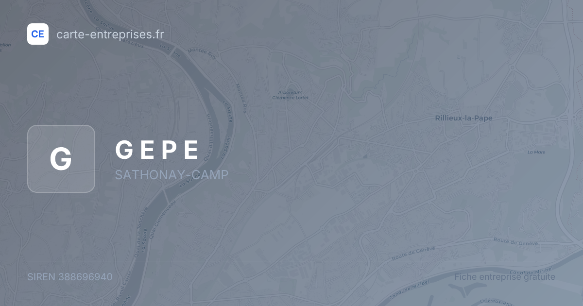 G E P E — 388696940 — fiche entreprise