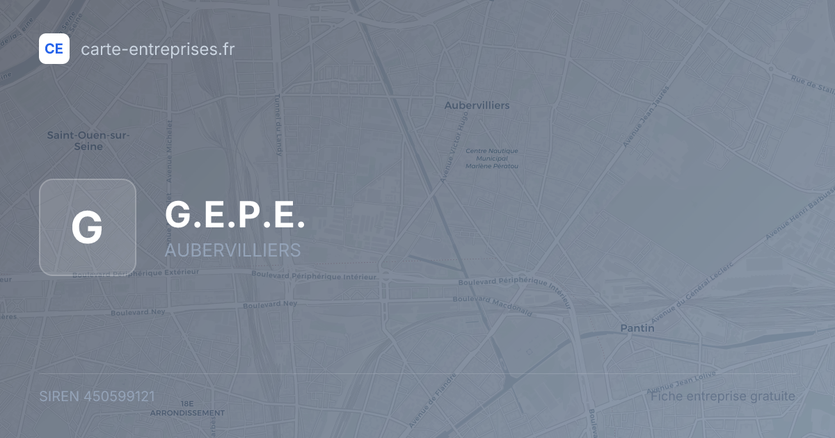 G.E.P.E. — 450599121 — fiche entreprise