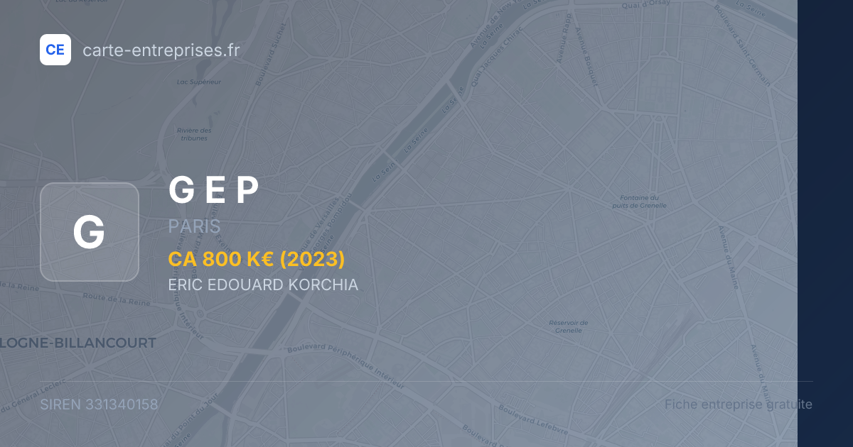 G E P — 331340158 — fiche entreprise