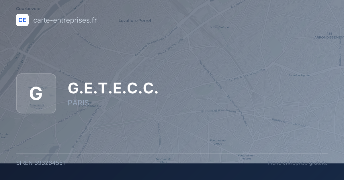 G.E.T.E.C.C. — 393264551 — fiche entreprise
