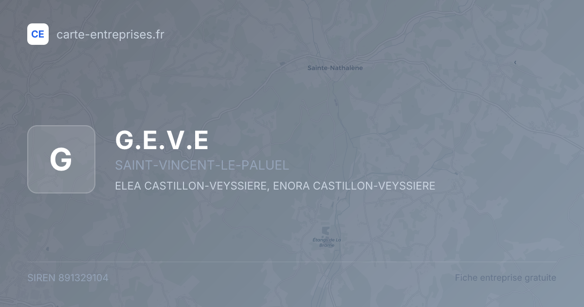 G.E.V.E — 891329104 — fiche entreprise