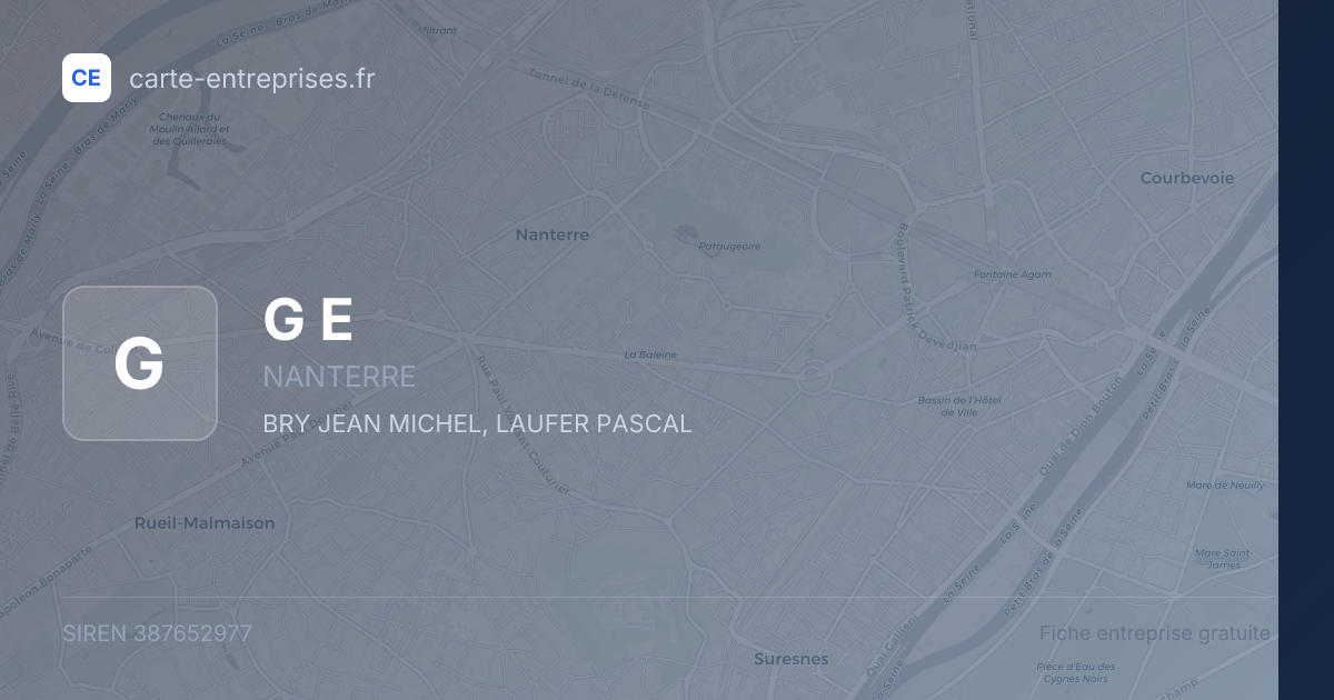 G E — 387652977 — fiche entreprise
