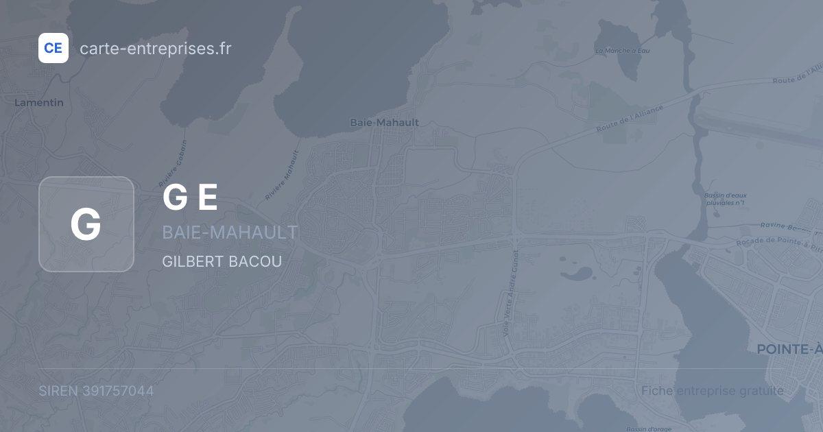 G E — 391757044 — fiche entreprise