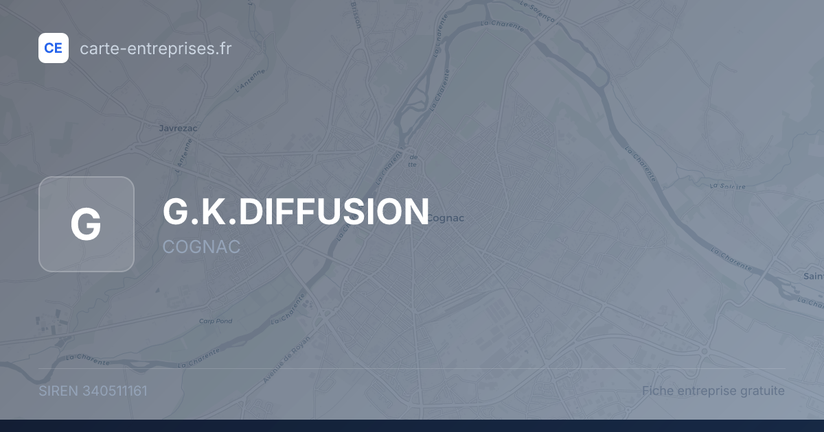 G.K.DIFFUSION — 340511161 — fiche entreprise