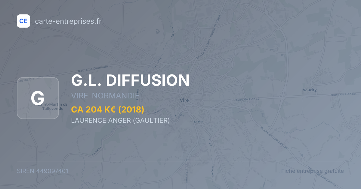 G.L. DIFFUSION — 449097401 — fiche entreprise