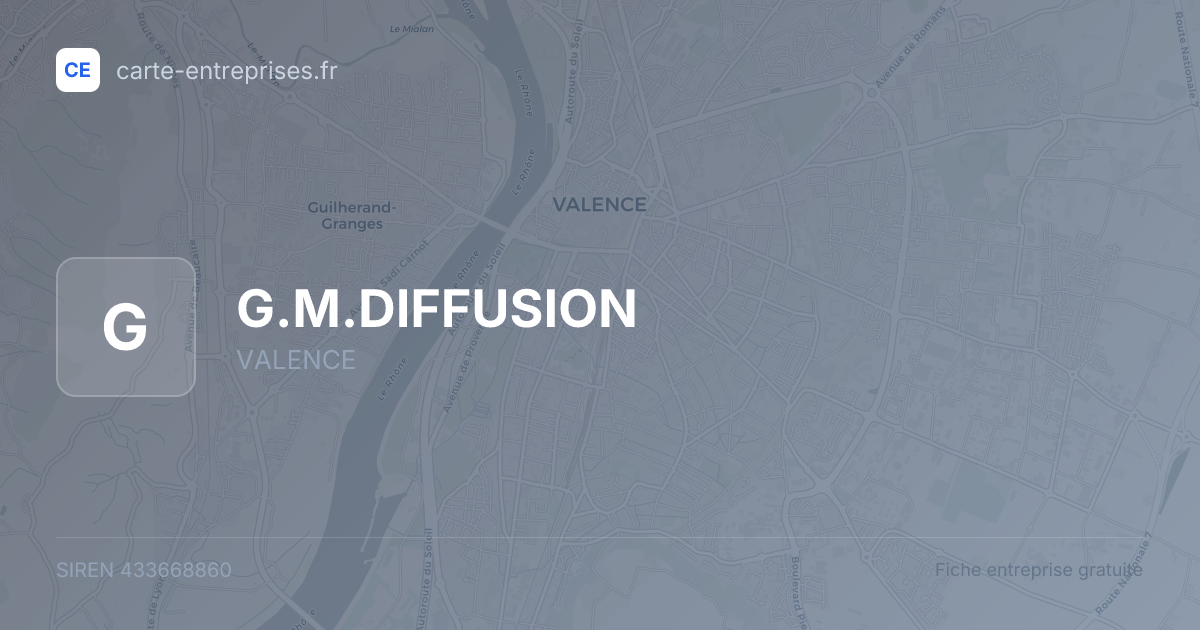 G.M.DIFFUSION — 433668860 — fiche entreprise