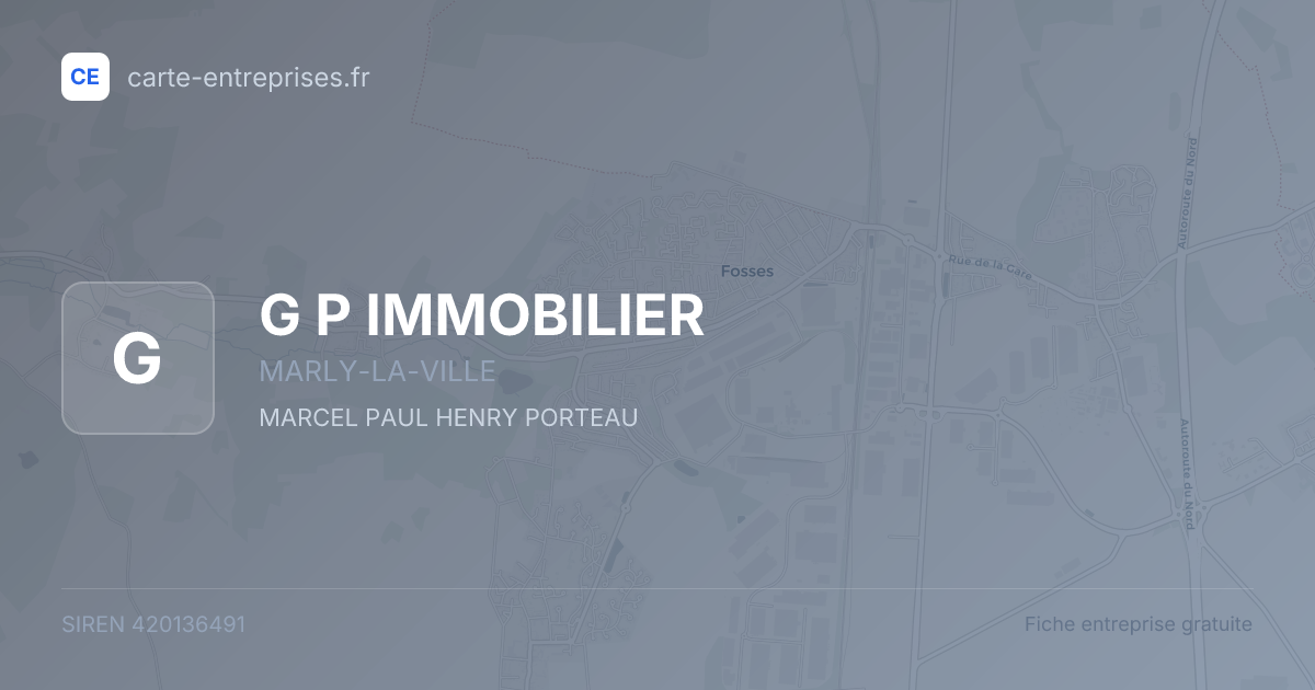 G P IMMOBILIER — 420136491 — fiche entreprise