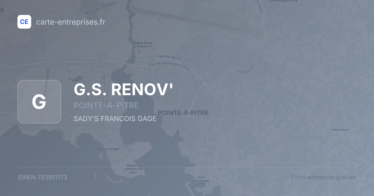 G.S. RENOV' — 793911173 — fiche entreprise