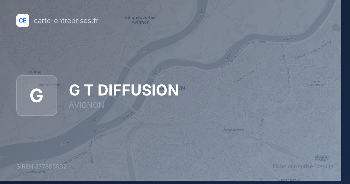 G T DIFFUSION — 377805932 — fiche entreprise