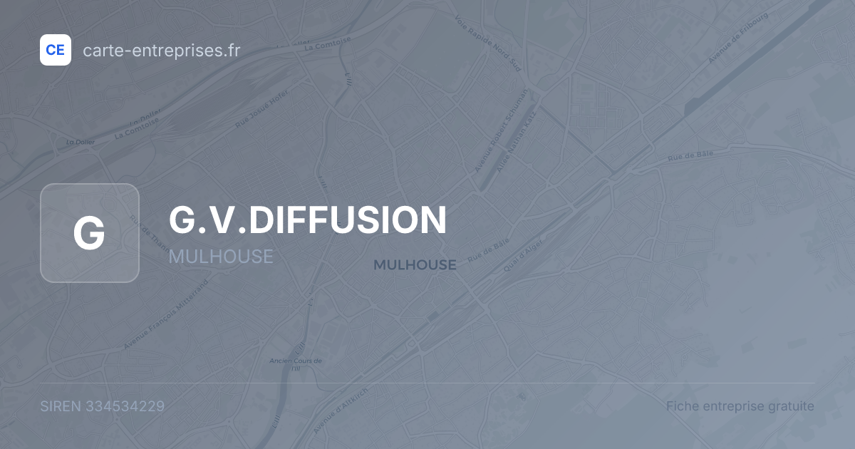 G.V.DIFFUSION — 334534229 — fiche entreprise