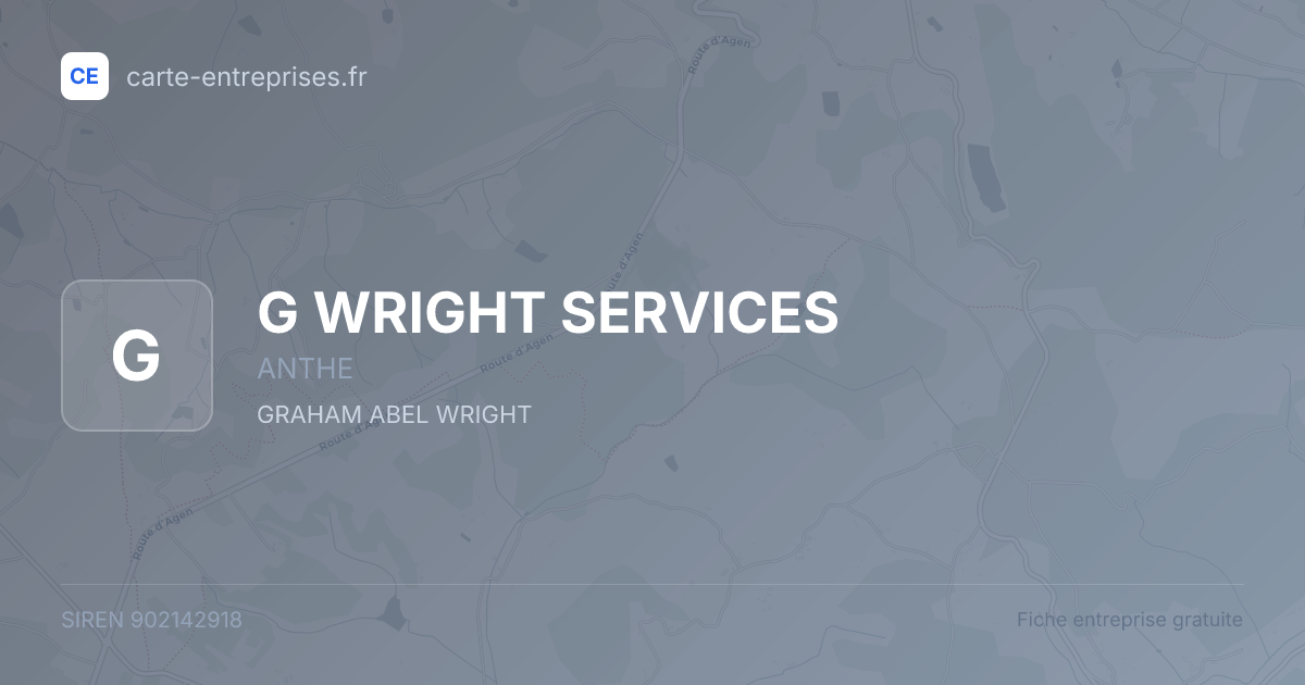 G WRIGHT SERVICES — 902142918 — fiche entreprise