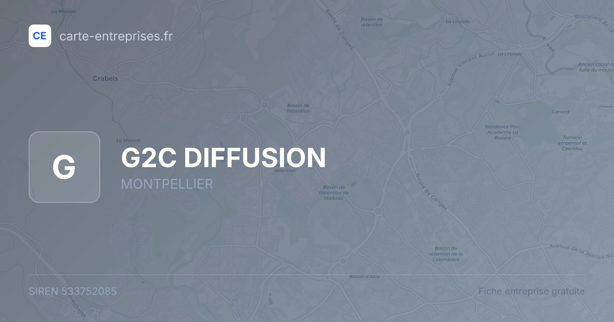 G2C DIFFUSION — 533752085 — fiche entreprise