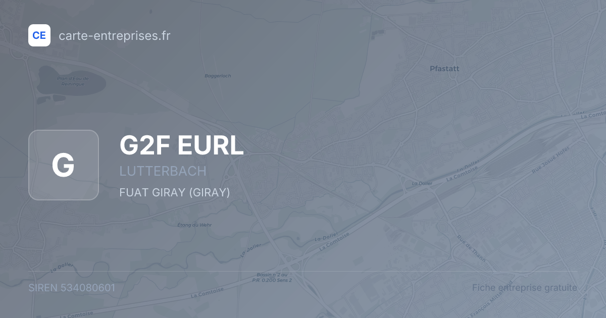 G2F EURL — 534080601 — fiche entreprise
