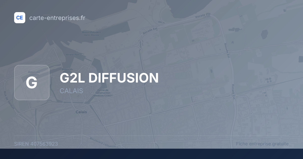 G2L DIFFUSION — 407563923 — fiche entreprise