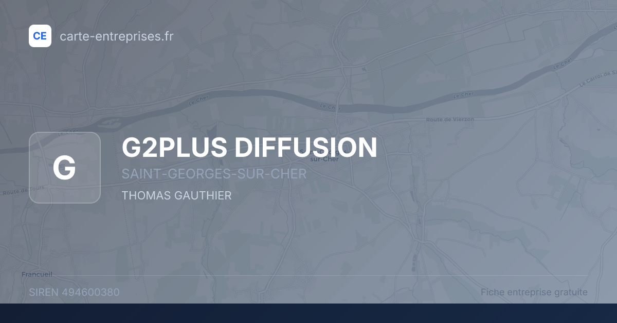 G2PLUS DIFFUSION — 494600380 — fiche entreprise