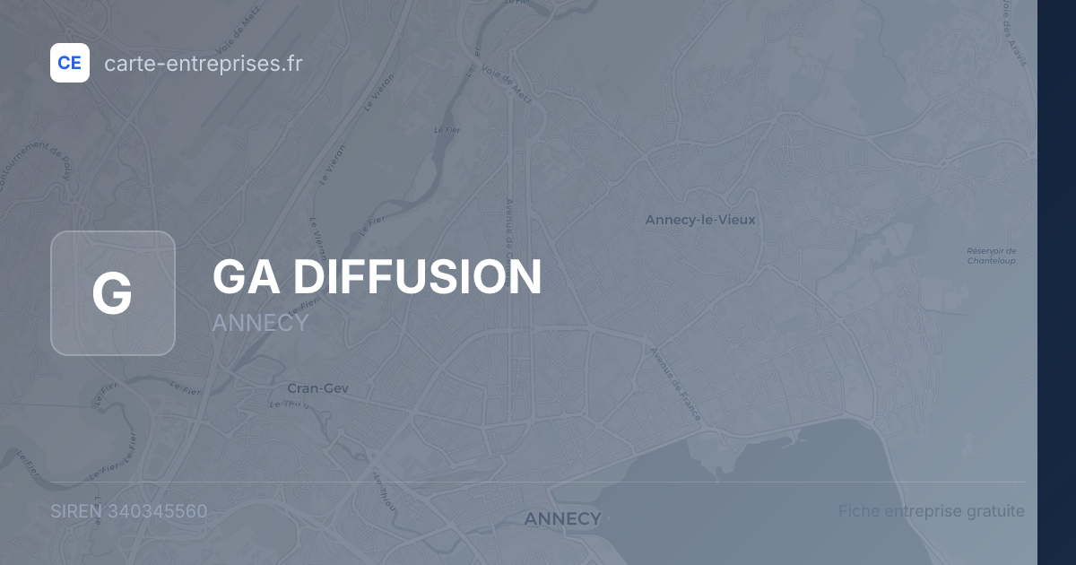 GA DIFFUSION — 340345560 — fiche entreprise