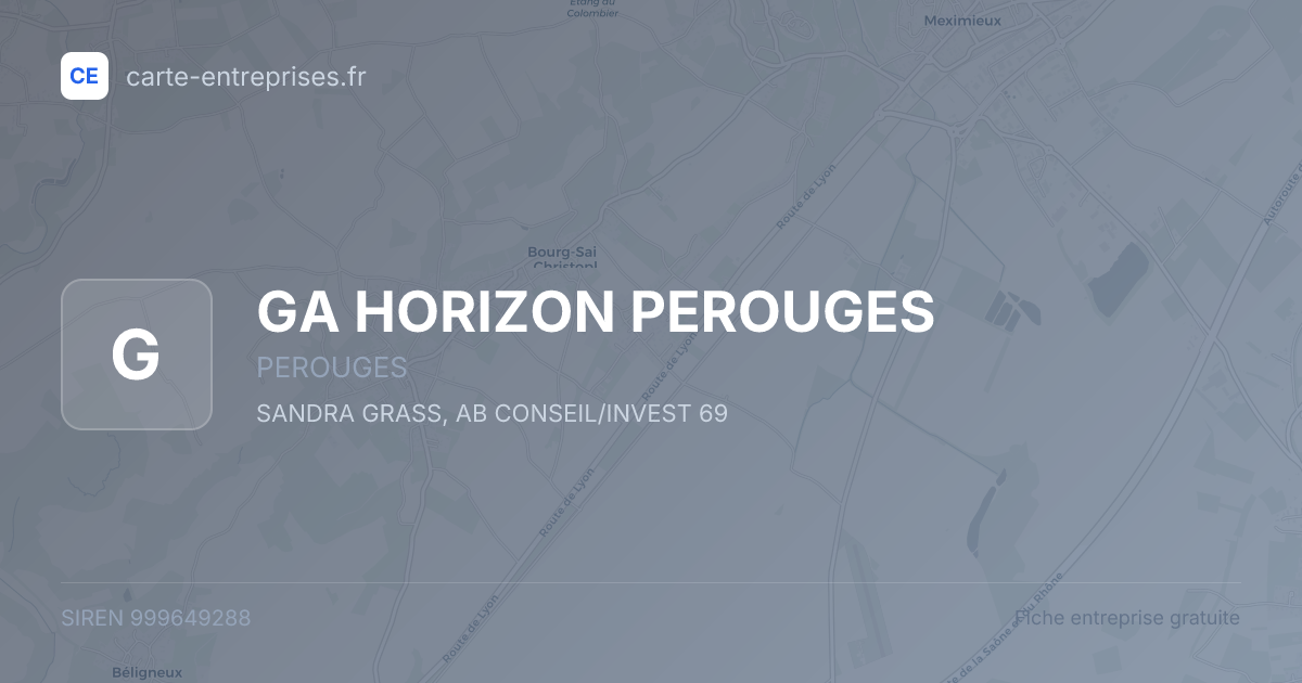 GA HORIZON PEROUGES — 999649288 — fiche entreprise