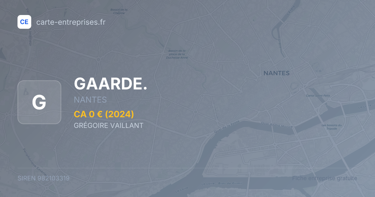GAARDE. — 982103319 — fiche entreprise