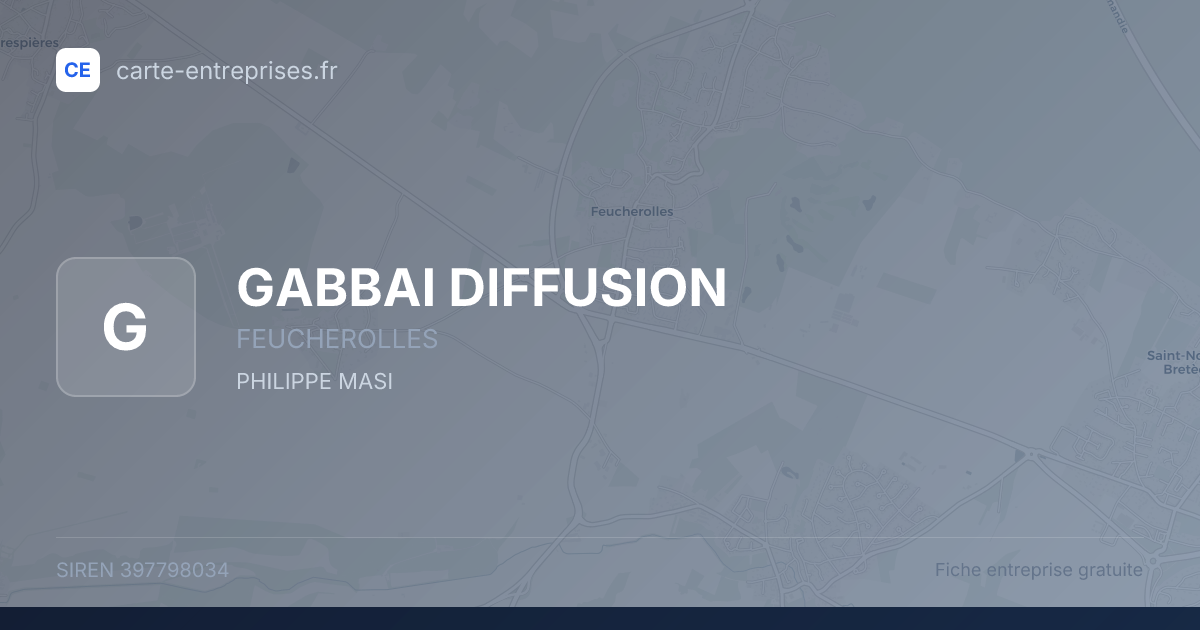 GABBAI DIFFUSION — 397798034 — fiche entreprise
