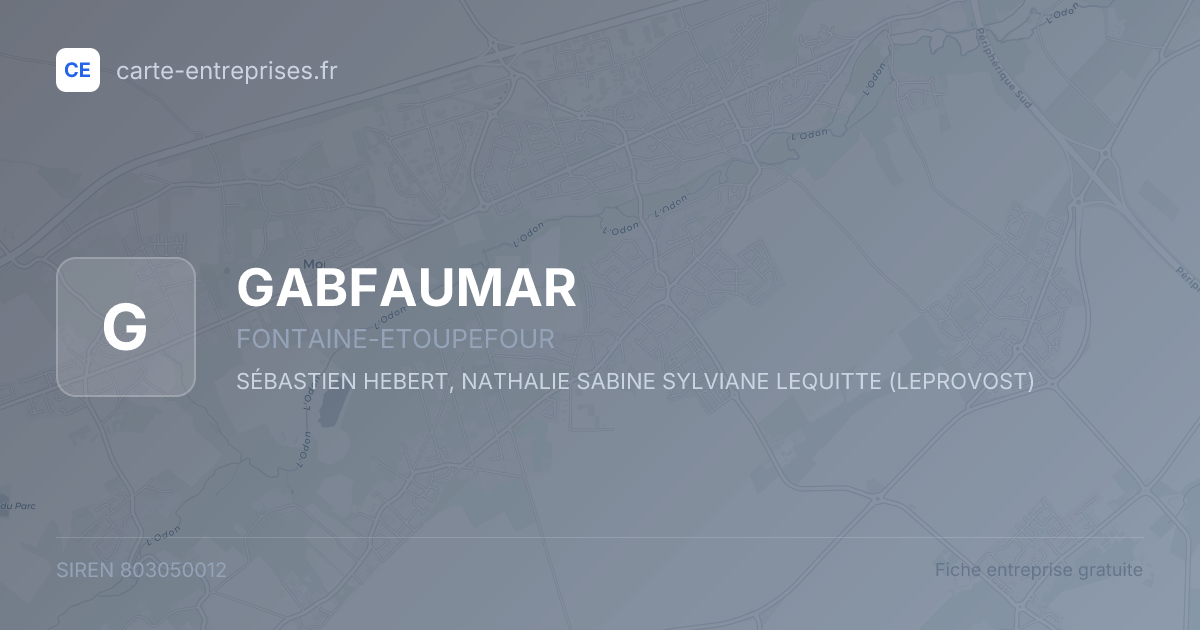 GABFAUMAR — 803050012 — fiche entreprise
