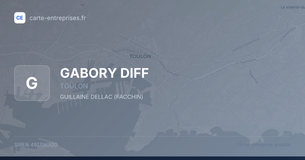 GABORY DIFF — 491796520 — fiche entreprise
