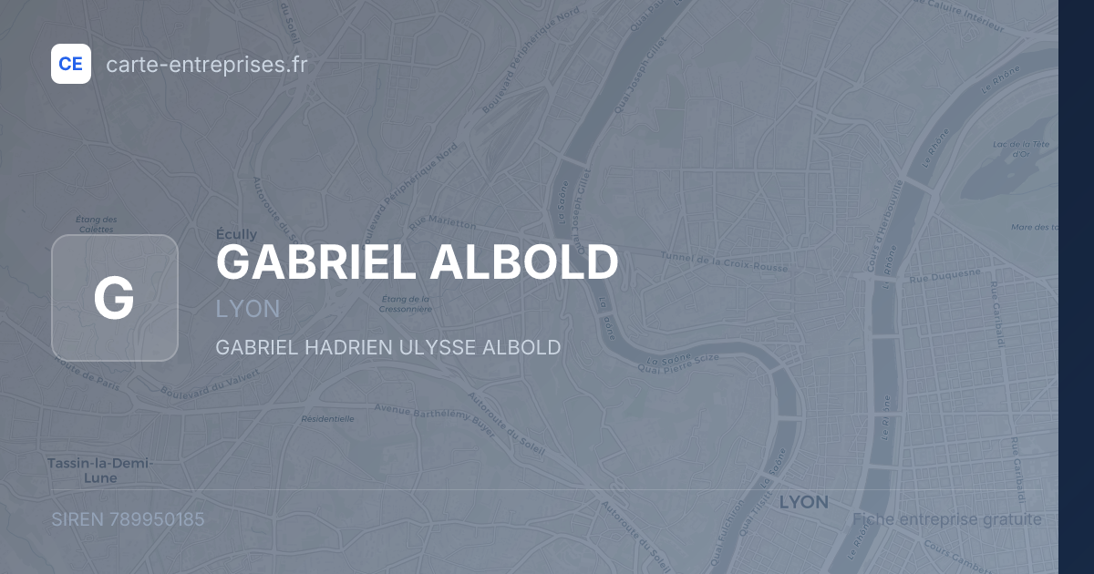 GABRIEL ALBOLD — 789950185 — fiche entreprise