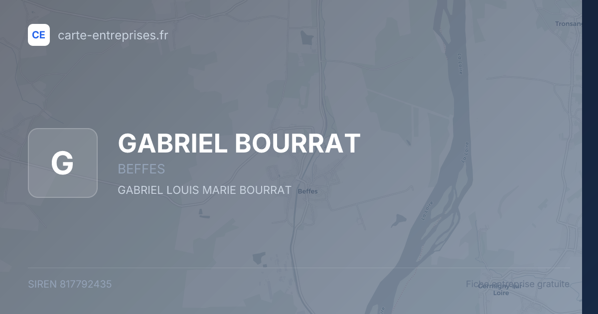 GABRIEL BOURRAT — 817792435 — fiche entreprise