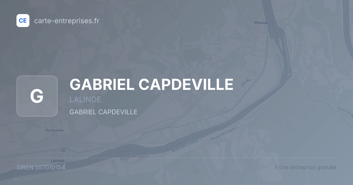 GABRIEL CAPDEVILLE — 557010154 — fiche entreprise